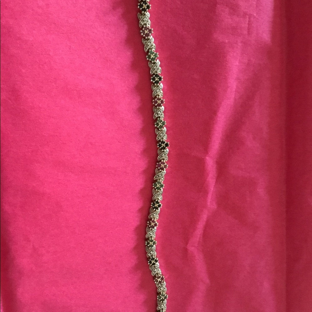 Ruby, Emerald, Sapphire Bracelet - image 3